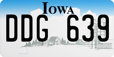 IA license plate DDG639