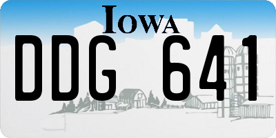 IA license plate DDG641