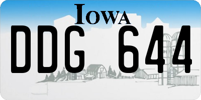 IA license plate DDG644