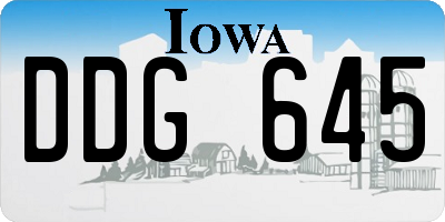 IA license plate DDG645
