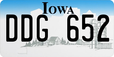 IA license plate DDG652
