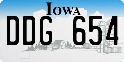 IA license plate DDG654