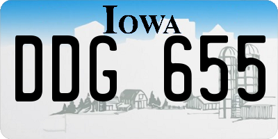 IA license plate DDG655