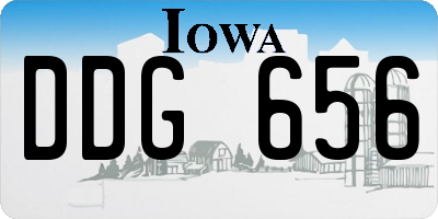 IA license plate DDG656