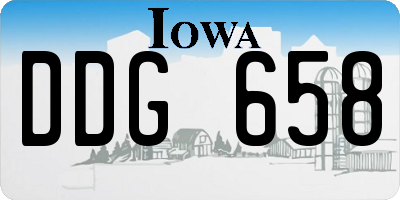 IA license plate DDG658