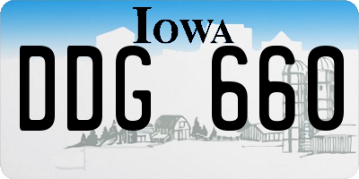 IA license plate DDG660