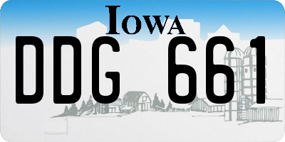 IA license plate DDG661