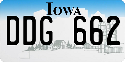 IA license plate DDG662