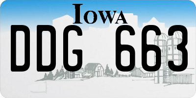 IA license plate DDG663