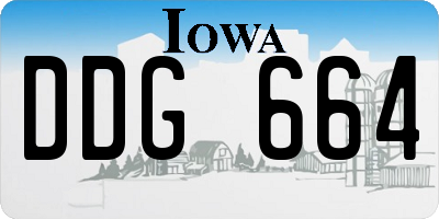IA license plate DDG664