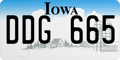IA license plate DDG665