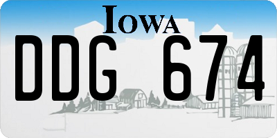 IA license plate DDG674
