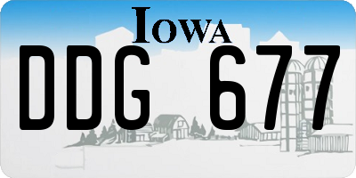 IA license plate DDG677