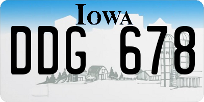 IA license plate DDG678