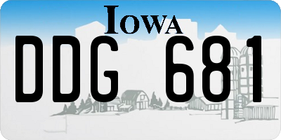 IA license plate DDG681