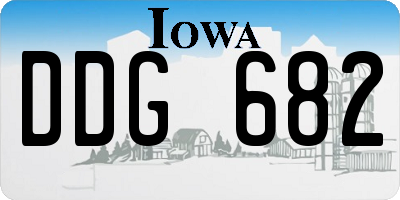 IA license plate DDG682