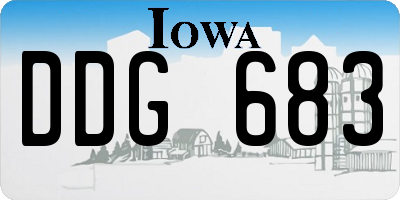 IA license plate DDG683