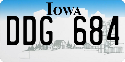 IA license plate DDG684