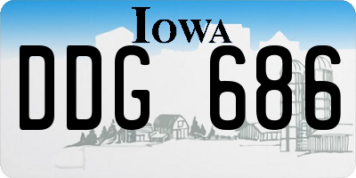 IA license plate DDG686