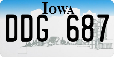 IA license plate DDG687