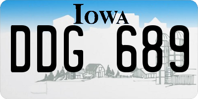 IA license plate DDG689