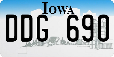 IA license plate DDG690