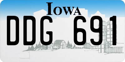 IA license plate DDG691