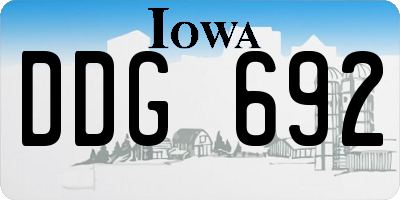 IA license plate DDG692