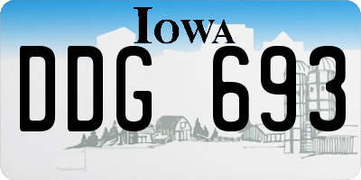 IA license plate DDG693