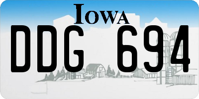 IA license plate DDG694