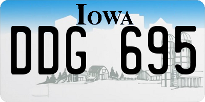 IA license plate DDG695
