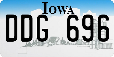 IA license plate DDG696