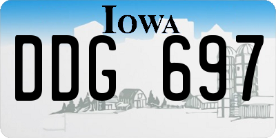 IA license plate DDG697