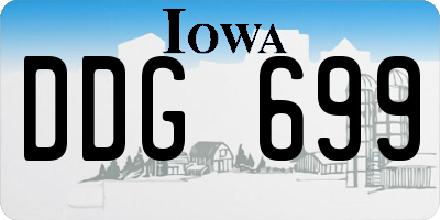 IA license plate DDG699
