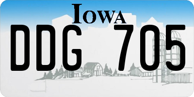 IA license plate DDG705