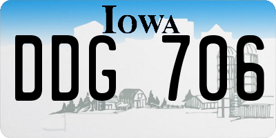 IA license plate DDG706