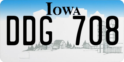 IA license plate DDG708