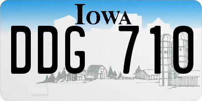 IA license plate DDG710