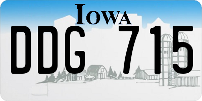 IA license plate DDG715