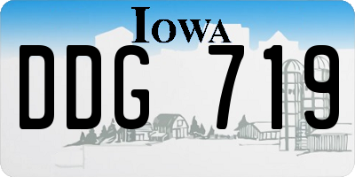 IA license plate DDG719