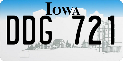 IA license plate DDG721