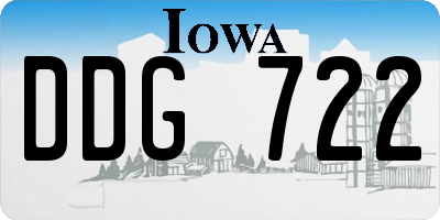 IA license plate DDG722