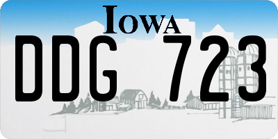 IA license plate DDG723