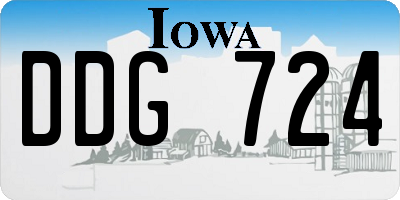 IA license plate DDG724