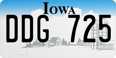 IA license plate DDG725
