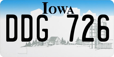 IA license plate DDG726