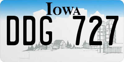 IA license plate DDG727