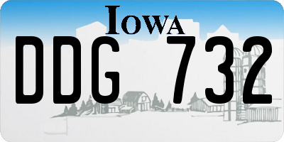 IA license plate DDG732