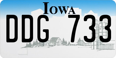 IA license plate DDG733