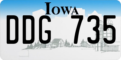 IA license plate DDG735
